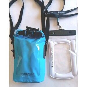 Set 2 Geckobrands Dry Bag Phone Tote & Waterproof Float Phone Dry Bag Lanyard